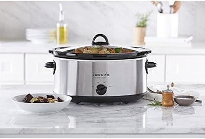 Crock-Pot 7 Quart Oval Manual Slow Cooker – Stainless Steel wwm