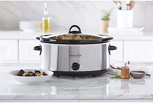 Crock-Pot 7 Quart Oval Manual Slow Cooker – Stainless Steel wwm