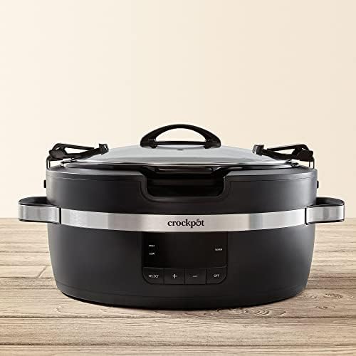 Crock-Pot Thermoshield 6 Quart Slow Cooker with Carry Handles htf