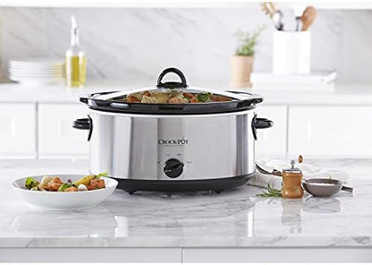 Crock-Pot 7 Quart Oval Manual Slow Cooker – Stainless Steel wwm
