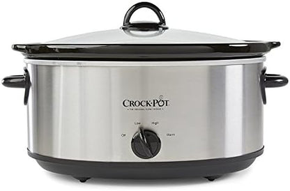 Crock-Pot 7 Quart Oval Manual Slow Cooker – Stainless Steel wwm