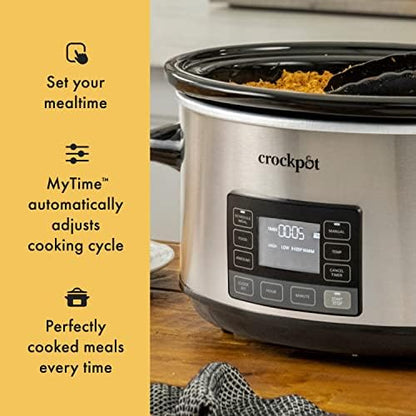 Crock-Pot 7 Quart Portable Programmable Slow Cooker with Timer lq4