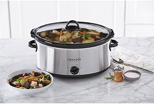 Crock-Pot 7 Quart Oval Manual Slow Cooker – Stainless Steel wwm