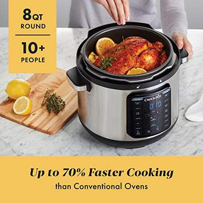 Crock-Pot 8 Quart Express Crock Multi-Use Pressure Cooker 18a