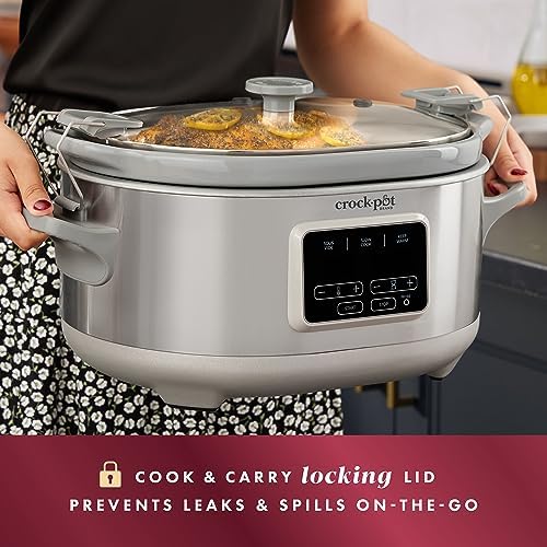 Crock-Pot 7 Quart Programmable Cook & Carry Slow Cooker zfz