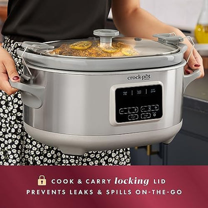 Crock-Pot 7 Quart Programmable Cook & Carry Slow Cooker zfz