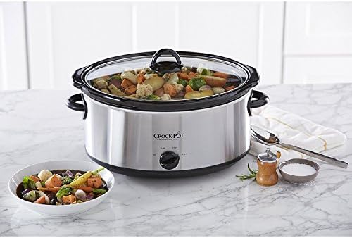 Crock-Pot 7 Quart Oval Manual Slow Cooker – Stainless Steel wwm