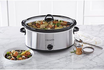Crock-Pot 7 Quart Oval Manual Slow Cooker – Stainless Steel wwm
