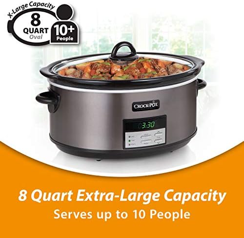 Crock-Pot 8 Quart Programmable Slow Cooker with Auto Warm p0b