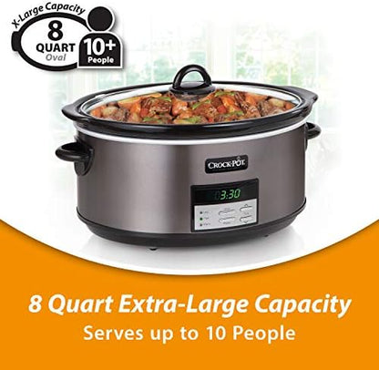 Crock-Pot 8 Quart Programmable Slow Cooker with Auto Warm p0b
