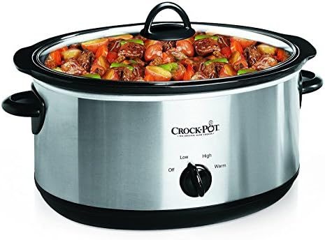 Crock-Pot 7 Quart Oval Manual Slow Cooker – Stainless Steel wwm