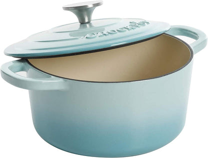 Crock-Pot 3 Quart Enameled Cast Iron Dutch Oven – Aqua y8w