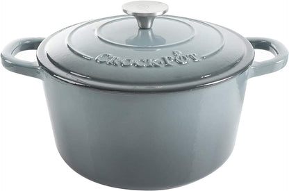 Crock-Pot 3 Quart Enameled Cast Iron Dutch Oven – Aqua y8w
