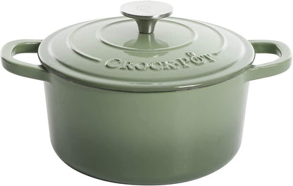 Crock-Pot 3 Quart Enameled Cast Iron Dutch Oven – Aqua y8w